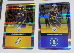2025 UNO Elite NFL Steelers Lot of 5 Foil Cards Warren, Boswell, Patterson - Image 4