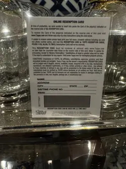 Topps 2026 Jerry Seinfeld Black Foil Parallel Autograph Redemption Card - Image 2