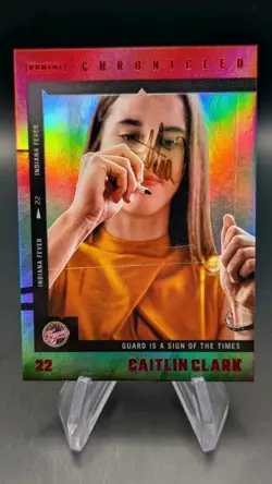 2025 Panini Caitlin Clark Chronicled Red Holo Foil Sign Of The Times #51 - Image 1