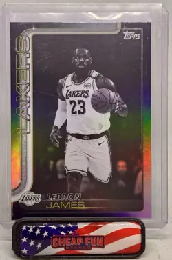 LeBRON JAMES 2025-26 TOPPS FLAGSHIP BLACK FRIDAY BLACKOUT FOIL 150 LAKERS - Image 1