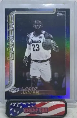 LeBRON JAMES 2025-26 TOPPS FLAGSHIP BLACK FRIDAY BLACKOUT FOIL 150 LAKERS - Image 2