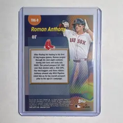 2026 Topps Titans of the Game Roman Anthony TOG-9 Rookie Green Foil 44/99 - Image 2