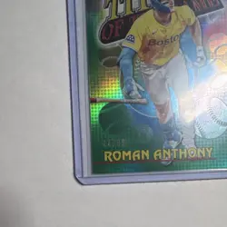 2026 Topps Titans of the Game Roman Anthony TOG-9 Rookie Green Foil 44/99 - Image 3