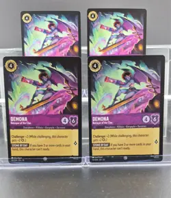 Disney Lorcana Demona - Betrayer of the Clan 40/204 Whispers Well C 4 Cards Set - Image 1