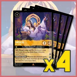 Disney Lorcana TCG: URSULA - ERIC'S BRIDE x4 Ursula's Return Rare - Image 1