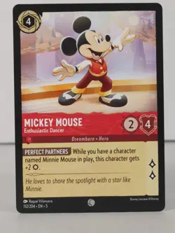 Mickey Mouse Enthusiastic Dancer - Shimmering Skies - Lorcana - #112 - singles - Image 1