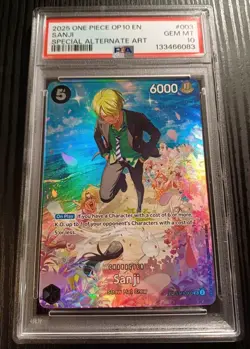 Sanji ST14-003 PSA 10 Alt Art One Piece TCG Royal Blood OP10 - Image 1