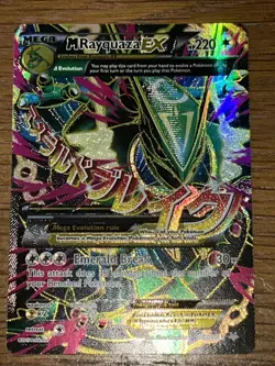 Pokemon TCG LP-MP M Rayquaza EX Card 105/108 XY Roaring Skies Full Art Holo Rare - Image 1