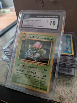 CGC 10 GEM MINT Ivysaur Base Set No.002 Japanese Pokemon Card 1996 - Image 1