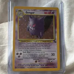 Pokemon Gengar Fossil Holo Rare Card 5/62 Stage 2 80HP 1999 English - Image 1