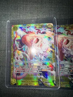 NEW 3x Monkey D. Luffy OP15 EB04-061 SEC ONE PIECE Card in hand ENGLISH NM - Image 2