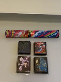 Pokemon Card Sleeves & Playmat - Lot Of 4 Packs Phantasmal Flames UPC ETB MEGA - Image 1