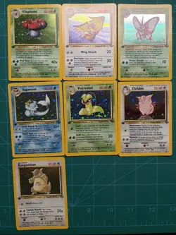 Pokemon Jungle 1st Edition Holo Lot 7 Cards - Image 1