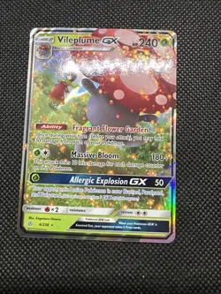 Pokemon Card Cosmic Eclipse Vileplume GX 4/236 Rare GX Holo - Image 3