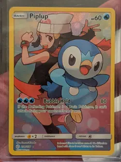 Pokemon TCG Piplup Holo Secret Rare Card Cosmic Eclipse 239/236 - Image 1