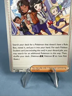 Miscut ERROR Pokemon Card Paldean Student Paldean Fates #086/091 2024 - Image 3