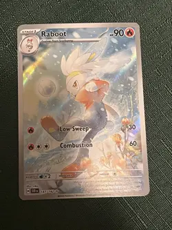 Pokemon Raboot Secret Rare Holo 147/142 SV07: Stellar Crown TCG Card - Image 1