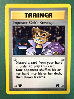 IMPOSTER OAK’S REVENGE 76/82 - 1ST EDITION Team Rocket - WOTC Pokemon CARD - NM - Image 1
