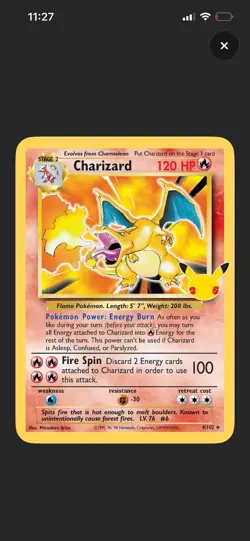 Pokemon Charizard 4/102 Celebrations Classic Collection Holo Full Art Promo Card - Image 1
