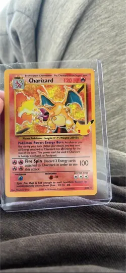 Pokemon Charizard 4/102 Celebrations Classic Collection Holo Full Art Promo Card - Image 3