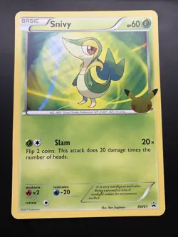 Snivy BW01 25th Celebration Promo - Jumbo Oversized Pokemon Card NM/LP - Image 1