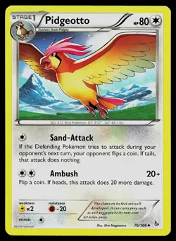 Pokemon Card Flashfire Pidgeotto 76/106 Uncommon - Image 1