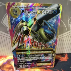 M Blastoise EX Ultra Rare Full Art 102/108 Evolutions Pokemon TCG Holo Card - Image 1