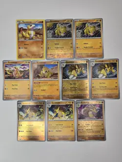 Pokemon Card Lot Of 10 Various Sandshrew Sandslash Reverse Holo Collection - Image 1