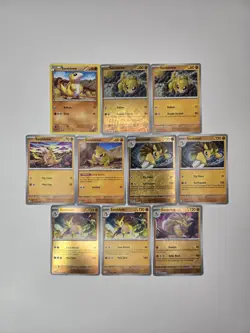 Pokemon Card Lot Of 10 Various Sandshrew Sandslash Reverse Holo Collection - Image 2