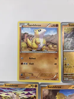 Pokemon Card Lot Of 10 Various Sandshrew Sandslash Reverse Holo Collection - Image 3