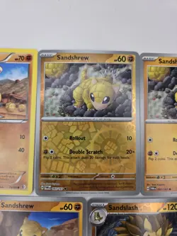 Pokemon Card Lot Of 10 Various Sandshrew Sandslash Reverse Holo Collection - Image 4