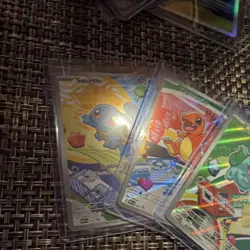 Pokemon Squirtle Charmander Bulbasaur Holo Card Lot - English Collectible Cards - Image 3