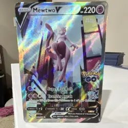 Pokemon Mewtwo V Pokemon GO Ultra Rare Holo 072/078 220 HP English TCG Card - Image 1