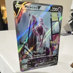 Pokemon Mewtwo V Pokemon GO Ultra Rare Holo 072/078 220 HP English TCG Card - Image 2