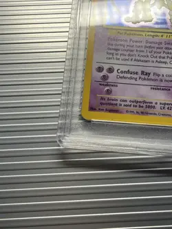 1999 POKEMON GAME ALAKAZAM HOLO BASE SET 1/102 PSA 5 WOTC VTG - Image 5