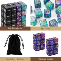 50PCS MTG Keywords Plus 1 Life Counters Dice Set - Image 4