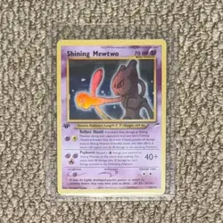 Shining Mewtwo 1st Edition 109/105 Neo Destiny Holo Pokemon card - Image 1