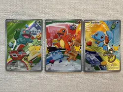 Pokemon First Partner Illustration Kanto Bulbasaur Charmander Squirtle 37 38 39 - Image 1
