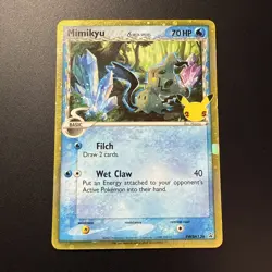 Mimikyu SWSH136 Celebrations 25th Promo Pokemon Delta Species crease - Image 1
