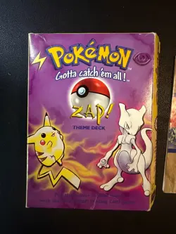 Pokemon Base Set Zap Theme Deck Empty Box Card List Pikachu Mewtwo - Image 2