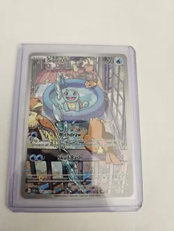 2024 Pokemon S&V Stellar Crown Illustration Rare Holo Squirtle #148/142 - Image 3