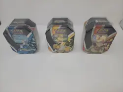 2021 Pokemon TCG Evolutions Sealed Tin Set! Jolteon/Flareon/Vaporeon V - Image 1