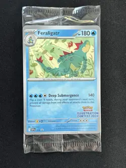 💎Pokemon Illustration Contest 2024 Promo Pack SEALED Feraligatr 213 Pikachu 214 - Image 1