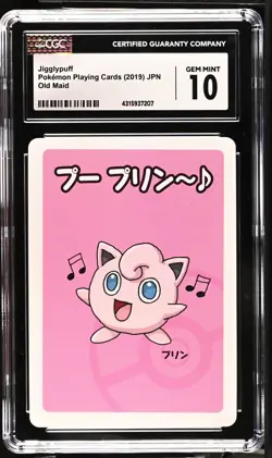 JIGGLYPUFF 2019 POKEMON JPN PLAYING CARDS OLD MAID CGC 10 Q6129 - Image 1