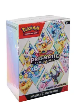 Pokemon Prismatic Evolutions Booster Bundle Box Eevee Umbreon Espeon 6 Packs - Image 1