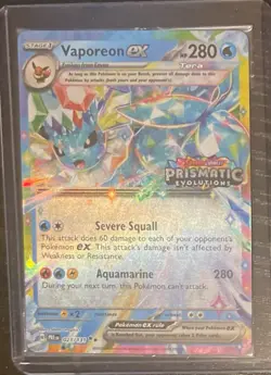 Pokemon Vaporeon EX 023/131 Prismatic Evolutions Stamp Promo Sealed - Image 1