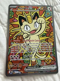 Pokemon TCG Meowth ex 121/088 Special Illustration Rare Perfect Order SIR - Image 1