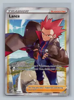 Lance 192/195 Ultra Rare Silver Tempest Pokemon Near Mint - Image 1