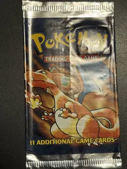Pokemon Base Set Booster Pack Wrapper EMPTY Charizard - Image 3