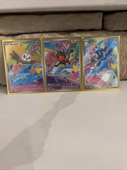 Pokemon 2026 First Partner Illustration Collection Series 1 Promos Set 43-45 NM - Image 1